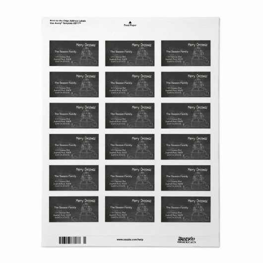 "kerstcadeaulabel met kerstcadeaubord etiket (Full Sheet)