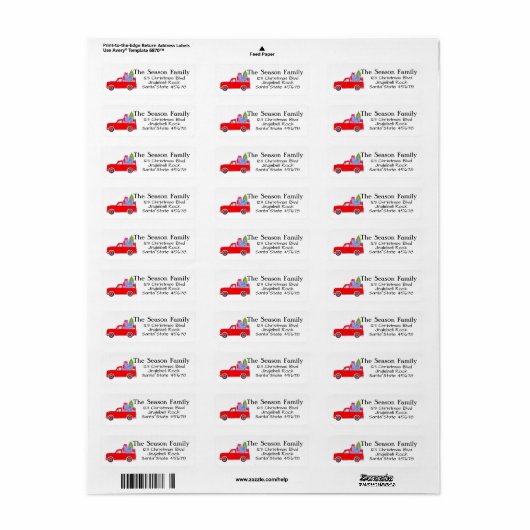 kerstcadeaulabel ophalen etiket (Full Sheet)