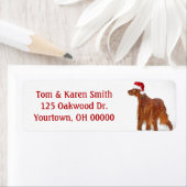 kerstcadeaulabel voor Iers setter Etiket (Insitu)