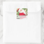  kerstcadeauLabel voor kerstcadeaus Vierkante Sticker (Tas)