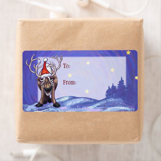 kerstcadeaulabel voor rendieren etiket (Insitu)
