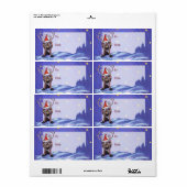 kerstcadeaulabel voor rendieren etiket (Full Sheet)