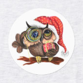kerstcadeaulabels Baby Owl met cadeau Labels (Design 1)