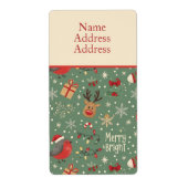 kerstcadeaulabels etiket (Voorkant)