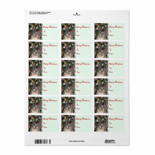 kerstcadeaulabels etiket (Full Sheet)