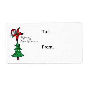 kerstcadeaulabels etiket