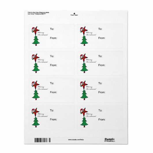 kerstcadeaulabels etiket (Full Sheet)