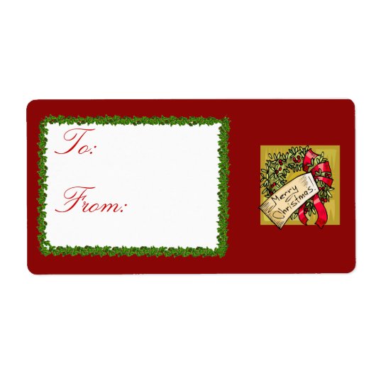 kerstcadeaulabels etiket (Voorkant)
