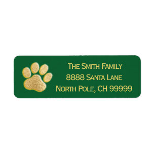 kerstcadeaulabels "Furry Little Kerstmis" Etiket