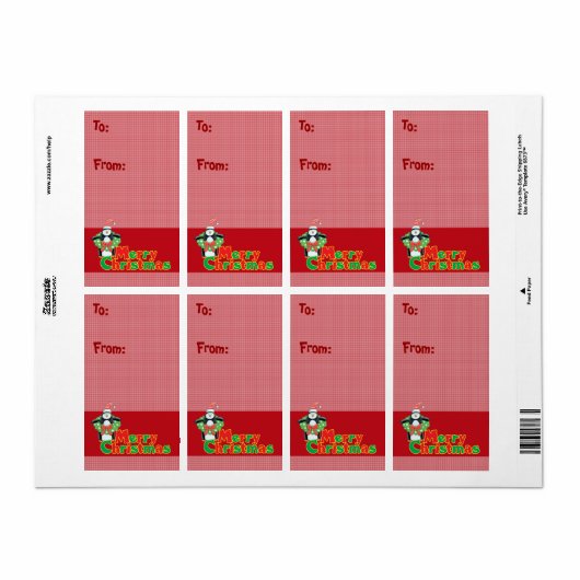 kerstcadeaulabels - groot etiket (Full Sheet)