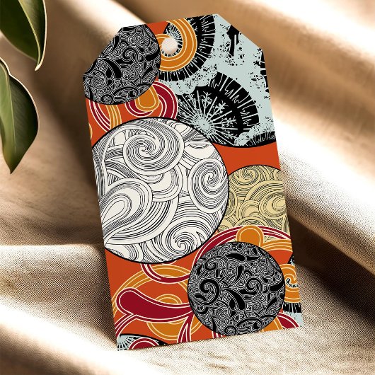 kerstcadeaulabels met ballen en zwammen cadeaulabel