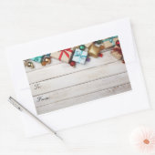 kerstcadeaulabels rechthoekige sticker (Envelop)