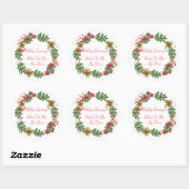 kerstcadeaulabels ronde sticker (Vel)