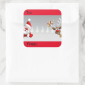 kerstcadeaulabels vierkante sticker (Tas)