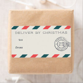  kerstcadeaulabels voor Air Mail Etiket