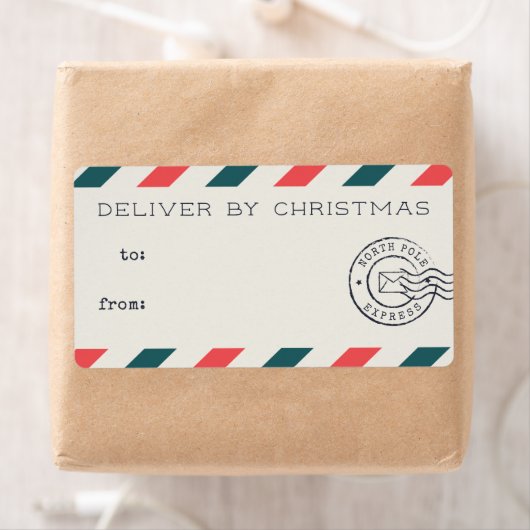  kerstcadeaulabels voor Air Mail Etiket (Insitu)