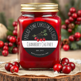 kerstcadeaulabels voor Cranberry Chutney Ronde Sticker