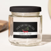 kerstcadeaulabels voor Cranberry Chutney Voedselcontainer Etiket