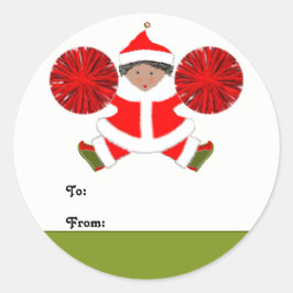 kerstcadeaulabels voor kerstcadeautjes ronde sticker