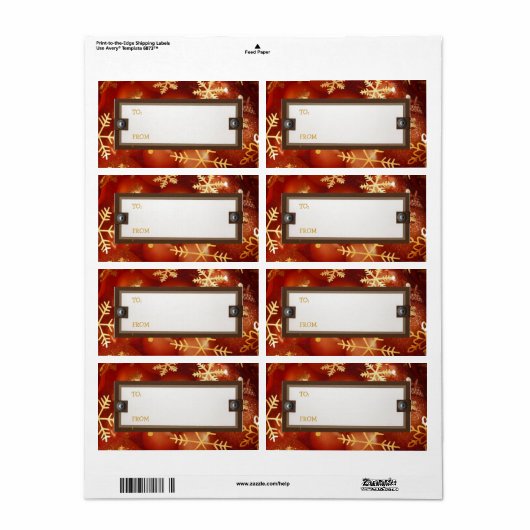 kerstcadeaulabels voor Label (Full Sheet)