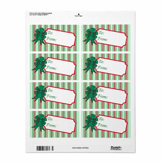 kerstcadeaulabels voor Label (Full Sheet)