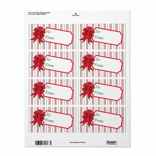 kerstcadeaulabels voor Label (Full Sheet)