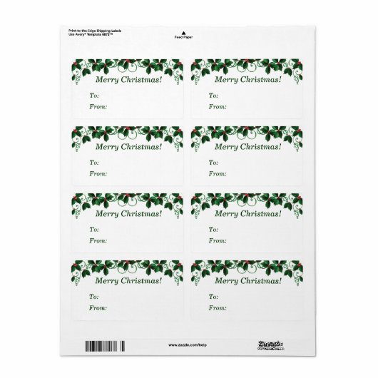 kerstcadeaulabels voor Label (Full Sheet)