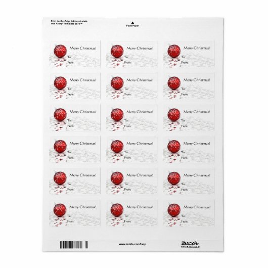 kerstcadeaulabels voor Label (Full Sheet)