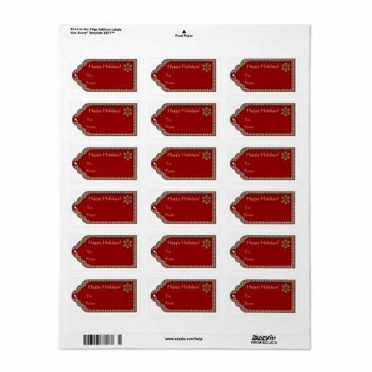 kerstcadeaulabels voor Label (Full Sheet)