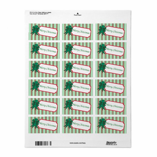 kerstcadeaulabels voor Label (Full Sheet)