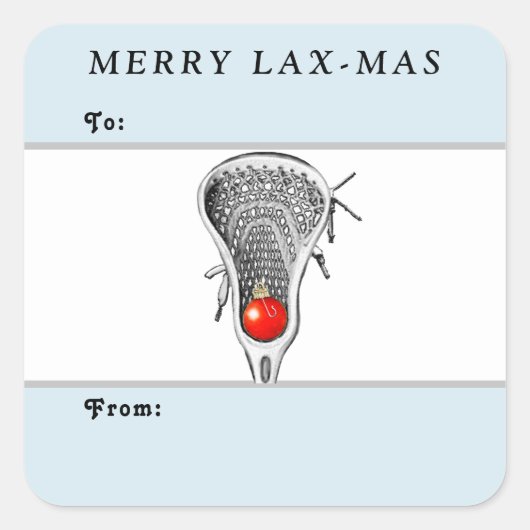 kerstcadeaulabels voor Lacrosse kerstcadeaus Vierkante Sticker (Voorkant)