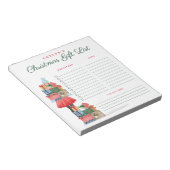 kerstcadeaulijst met kerstcadeautjes voor kerstcad notitieblok (Schuin)
