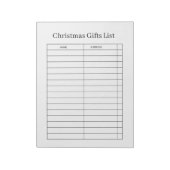 Kerstcadeaulijst Notitieblok (Linkerzijde)