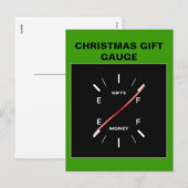 kerstcadeaumeter feestdagenkaart (Voorkant / Achterkant)