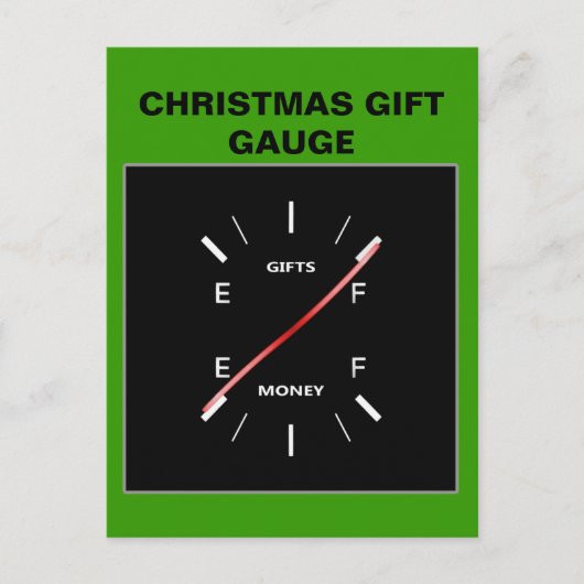 kerstcadeaumeter feestdagenkaart (Voorkant)