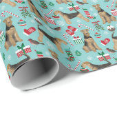 kerstcadeauomslag Airedale Terrier Cadeaupapier (Rol Hoek)