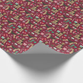 kerstcadeauomslag Airedale Terrier Cadeaupapier (Hoek)