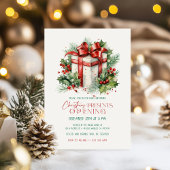 kerstcadeauopeningsfeest kaart