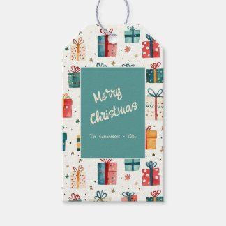 Kerstcadeaupakketten cadeaulabel