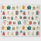  kerstcadeaupakketten cadeaupapier (Vlak)