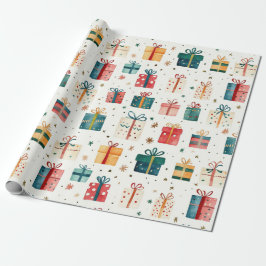  kerstcadeaupakketten cadeaupapier