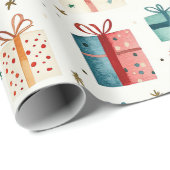 kerstcadeaupakketten cadeaupapier (Rol Hoek)