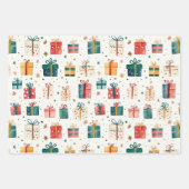  kerstcadeaupakketten inpakpapier vel (Voorkant 2)