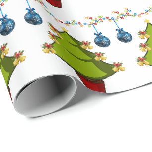 Kerstcadeaupapier Boom Cadeaupapier