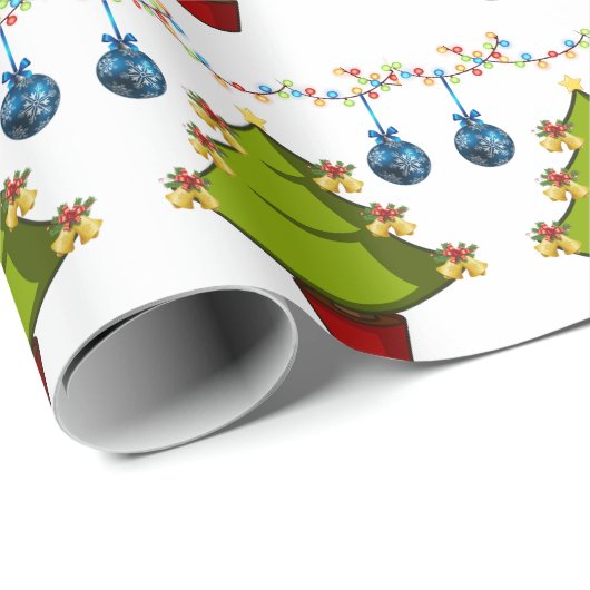 Kerstcadeaupapier Boom Cadeaupapier (Rol Hoek)