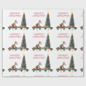 Kerstcadeaupapier, dieren in het wild  cadeaupapier (Vlak)