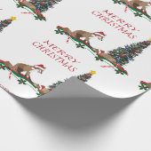 Kerstcadeaupapier, dieren in het wild  cadeaupapier (Hoek)