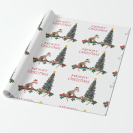 Kerstcadeaupapier, dieren in het wild cadeaupapier
