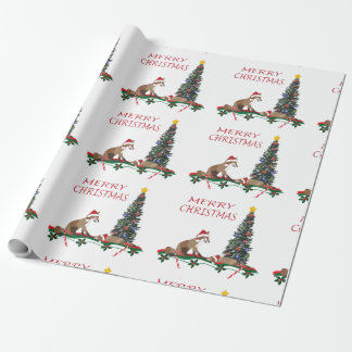 Kerstcadeaupapier, dieren in het wild cadeaupapier