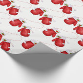 kerstcadeaupapier, feestdag Mittens Cadeaupapier (Hoek)